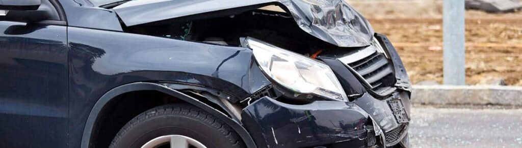 front car bumper damage