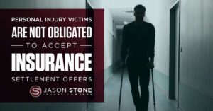 graphic illustrating that injury victims are not obligated to accept insurance settlement offers