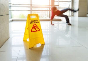 Slip and fall accident on private business